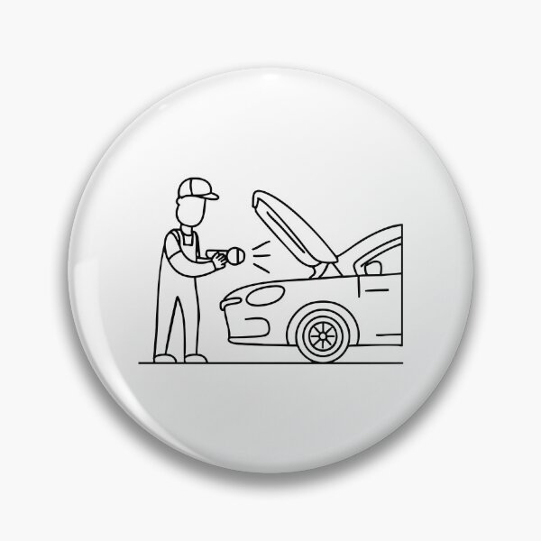 Item preview, Car mechanic opening the hood, inspecting the engine with a flashlight designed and sold by rasagamastore.