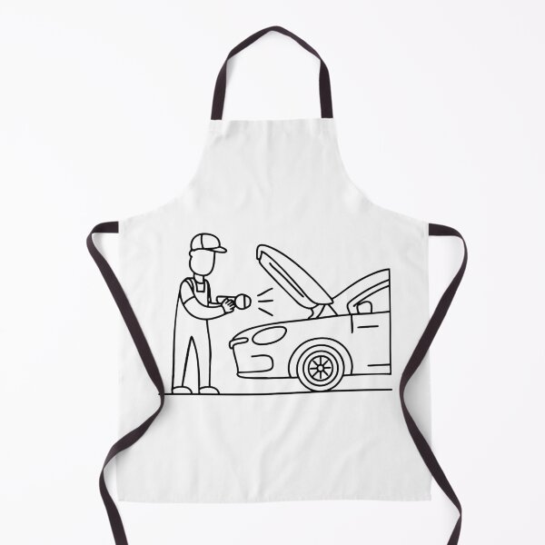 Item preview, Car mechanic opening the hood, inspecting the engine with a flashlight designed and sold by rasagamastore.