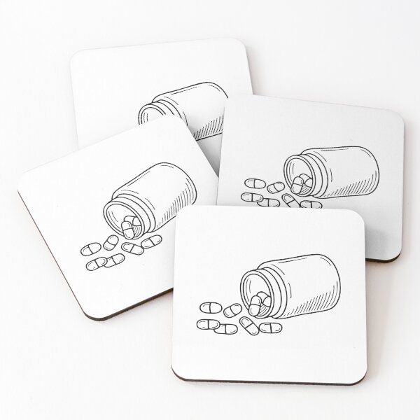 Item preview, Medicine capsules spilling from an open container designed and sold by rasagamastore.
