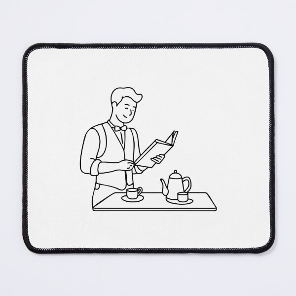 Item preview, Menu being held by a waiter taking an order designed and sold by rasagamastore.