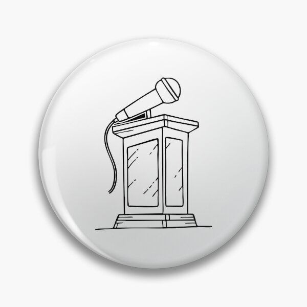 Item preview, Microphone on a podium set up for a speech designed and sold by rasagamastore.