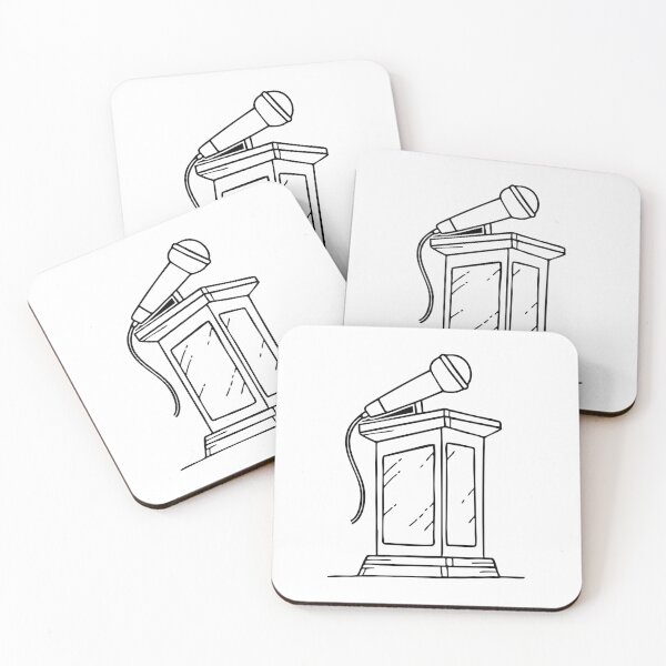 Item preview, Microphone on a podium set up for a speech designed and sold by rasagamastore.