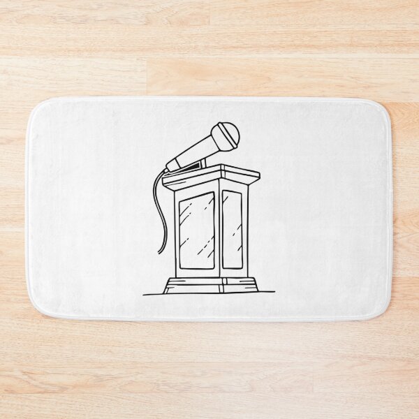 Item preview, Microphone on a podium set up for a speech designed and sold by rasagamastore.