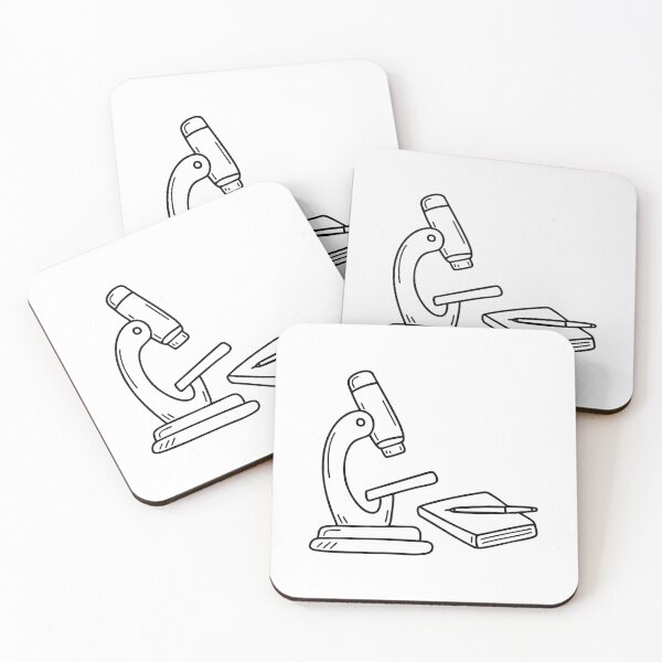 Item preview, Microscope with a small notebook and pen next to it designed and sold by rasagamastore.