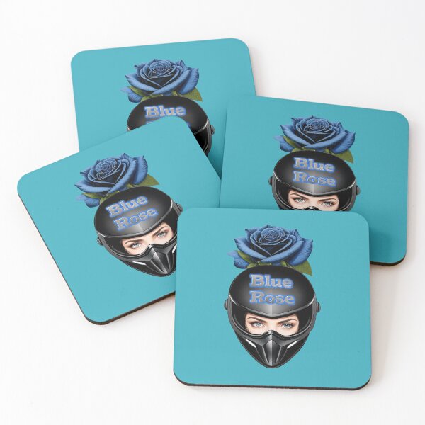 Item preview, Blue Rose - Female Biker Helmet designed and sold by T-Vergent.