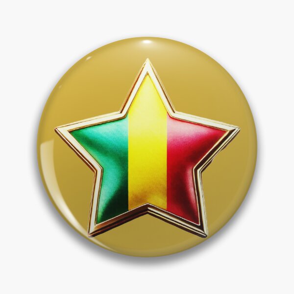 Item preview, Mali Pride - Shiny Green, Yellow & Red Flag Star Design designed and sold by Highlandkings.