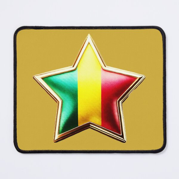 Item preview, Mali Pride - Shiny Green, Yellow & Red Flag Star Design designed and sold by Highlandkings.