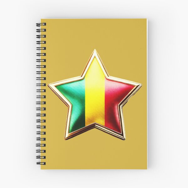 Item preview, Mali Pride - Shiny Green, Yellow & Red Flag Star Design designed and sold by Highlandkings.