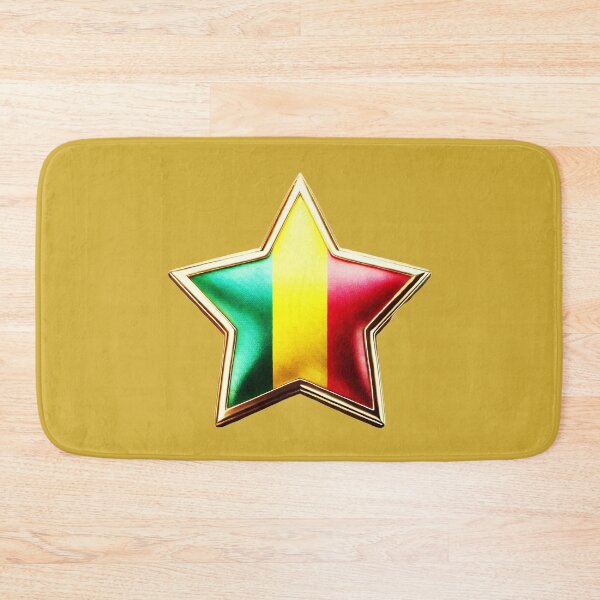 Item preview, Mali Pride - Shiny Green, Yellow & Red Flag Star Design designed and sold by Highlandkings.