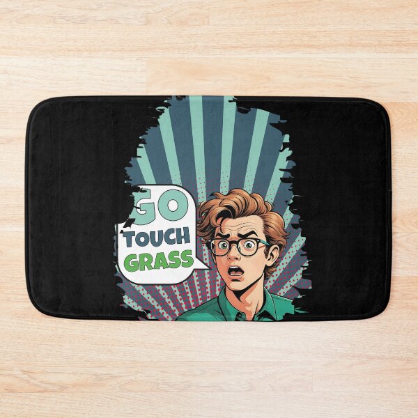 Item preview, go touch grass retro comic meme  designed and sold by Fragy72.
