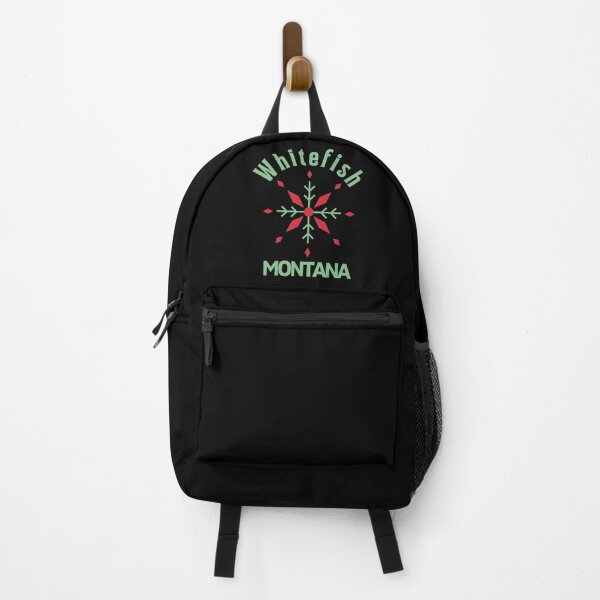 Vista previa del artículo con la obra «Esquí navideño Whitefish Montana - Texto verde», diseñado y vendido por TimelessLocales.