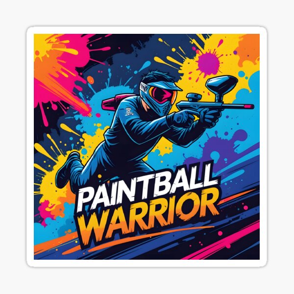 Vista previa del artículo con la obra «Paintball Warrior: Diseño de paintball lleno de acción», diseñado y vendido por M.B.Designing.