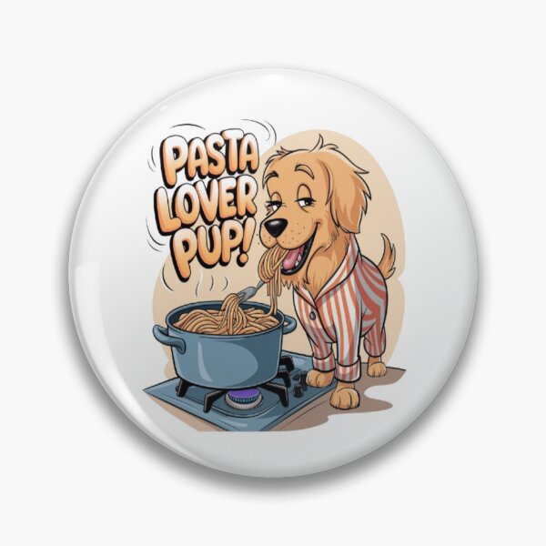 Item preview, Pasta Lover Pup – Cute Golden Retriever Cooking Spaghetti designed and sold by Petpixy.