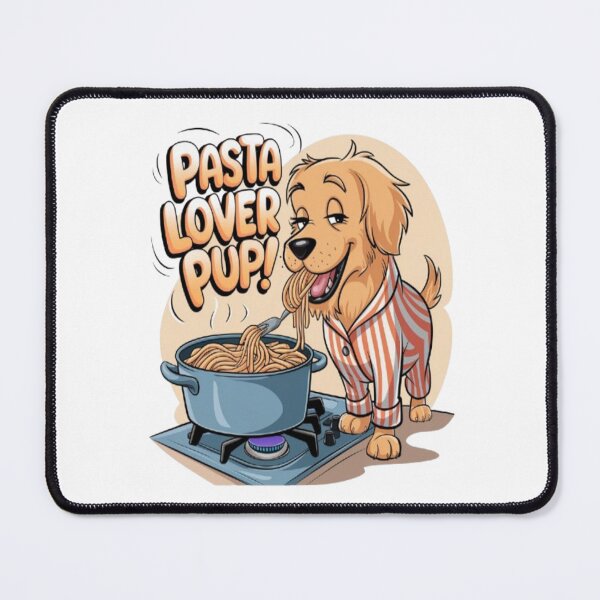 Item preview, Pasta Lover Pup – Cute Golden Retriever Cooking Spaghetti designed and sold by Petpixy.