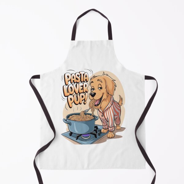 Item preview, Pasta Lover Pup – Cute Golden Retriever Cooking Spaghetti designed and sold by Petpixy.