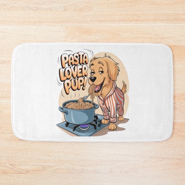 Item preview, Pasta Lover Pup – Cute Golden Retriever Cooking Spaghetti designed and sold by Petpixy.