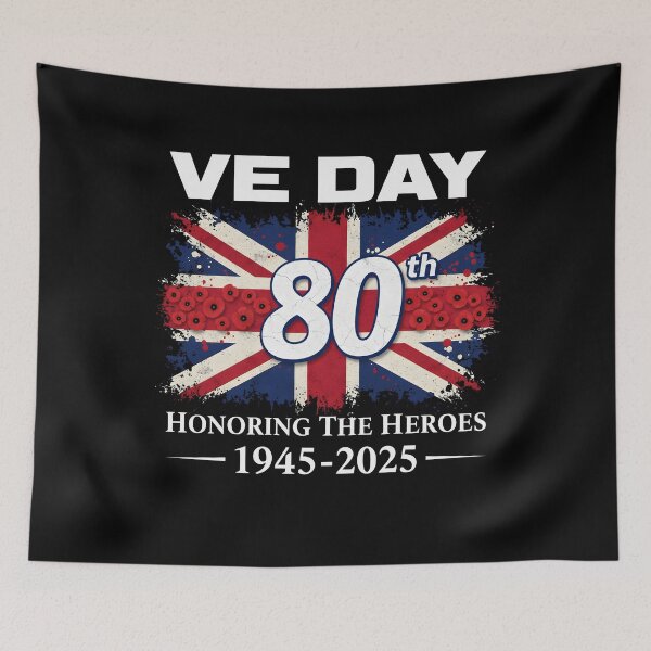 Item preview, VE Day 80th anniversary 2025 Flag V-E Day 80th designed and sold by varioarts.