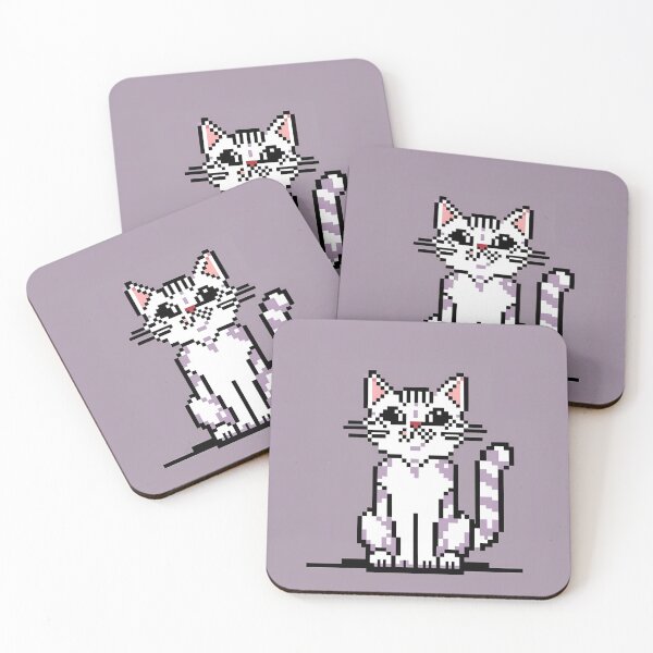 Item preview, The Pixel Art of Sitting Cute Cat designed and sold by sisnibrora.