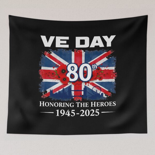 Item preview, VE Day 80th anniversary 2025 Flag V-E Day 80th designed and sold by varioarts.