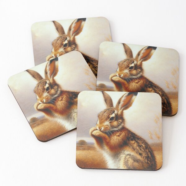 Item preview, Thoughtful Hare in a Golden Field designed and sold by mustardseed-410.