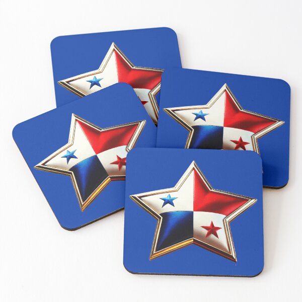 Item preview, Panama Pride - Shiny Red, White & Blue Flag Star Design designed and sold by Highlandkings.