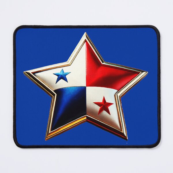 Item preview, Panama Pride - Shiny Red, White & Blue Flag Star Design designed and sold by Highlandkings.