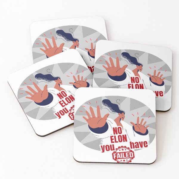Aperçu de l'œuvre Pas d'Elon ! Autocollant rond anti-Elon Musk : Elon est fou ! créée et vendue par goodFather4ever.