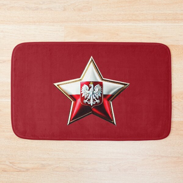 Item preview, Poland Pride - Shiny White Eagle Flag Star Design designed and sold by Highlandkings.