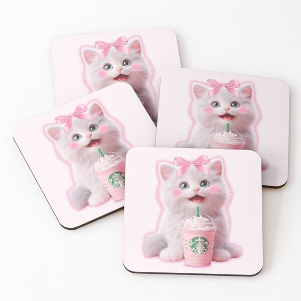 Item preview, Kawaii Pink Drink Kitty designed and sold by st4rlit3 st4rbrit3.