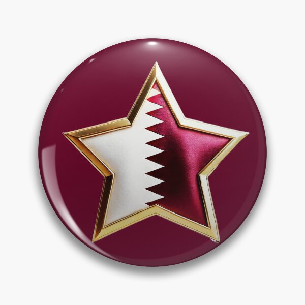 Item preview, Qatar Pride - Shiny Maroon & White Flag Star Design designed and sold by Highlandkings.