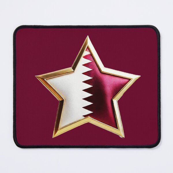 Item preview, Qatar Pride - Shiny Maroon & White Flag Star Design designed and sold by Highlandkings.