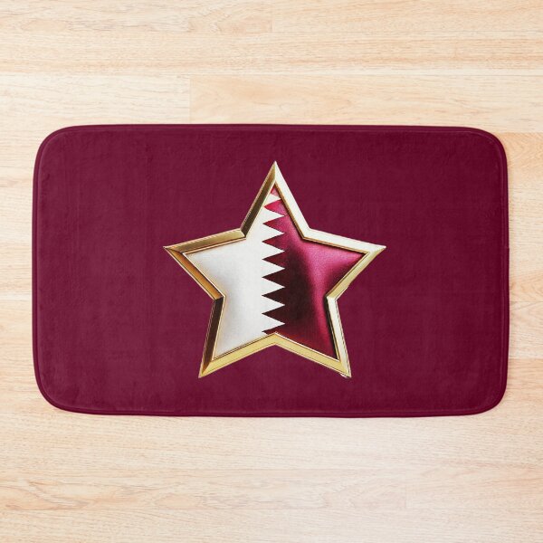 Item preview, Qatar Pride - Shiny Maroon & White Flag Star Design designed and sold by Highlandkings.