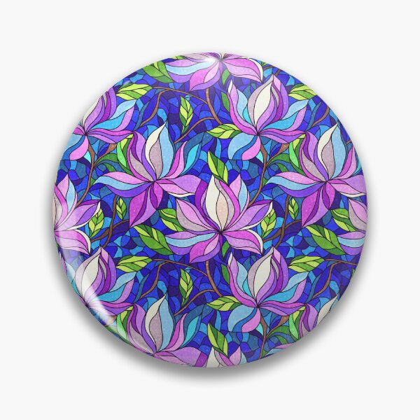 Item preview, Vibrant Magnolias in Timeless Stained Glass Artistry designed and sold by NancyDzines.