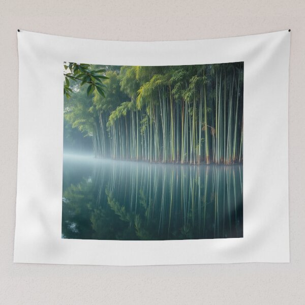 Item preview, bamboo forest by a lake designed and sold by melissabeta.