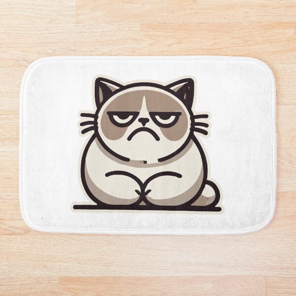 Item preview, Grumpy Cat Mood - Funny Cartoon Cat Design designed and sold by threeABinks.