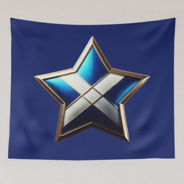 Item preview, Scotland Pride - Shiny Blue & White Saltire Flag Star Design designed and sold by Highlandkings.