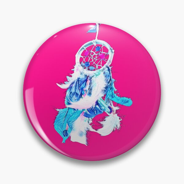 Item preview, Mystical dream catcher in blue, white and pink designed and sold by Vision Illustrated.