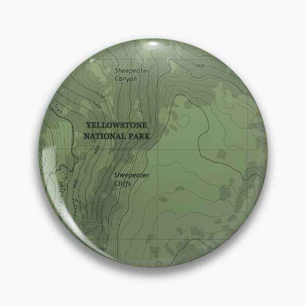 Item preview, Yellowstone National Park Topo Map designed and sold by clintzero.