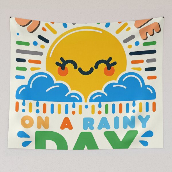 Item preview, Sunshine on a Rainy Day, typography designed and sold by maxmaj.