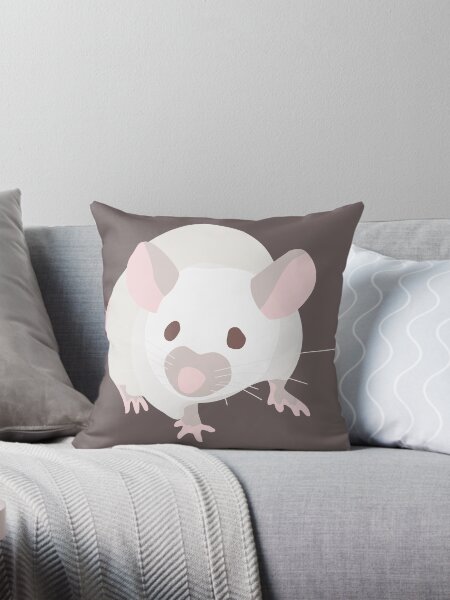 Artikel-Vorschau von Haustierporträt: Weiße Maus mit roten Augen, designt und verkauft von Rebecca Creates....