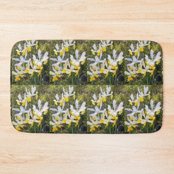 Item preview, Iris Flower Yellow and White Dutch Irises designed and sold by Sarah  Rajkotwala.