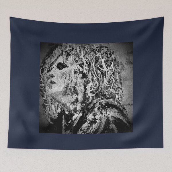 Item preview, post punk, new wave artist Robert Smith, THE CURE in black and white designed and sold by Art by Fruitcake.