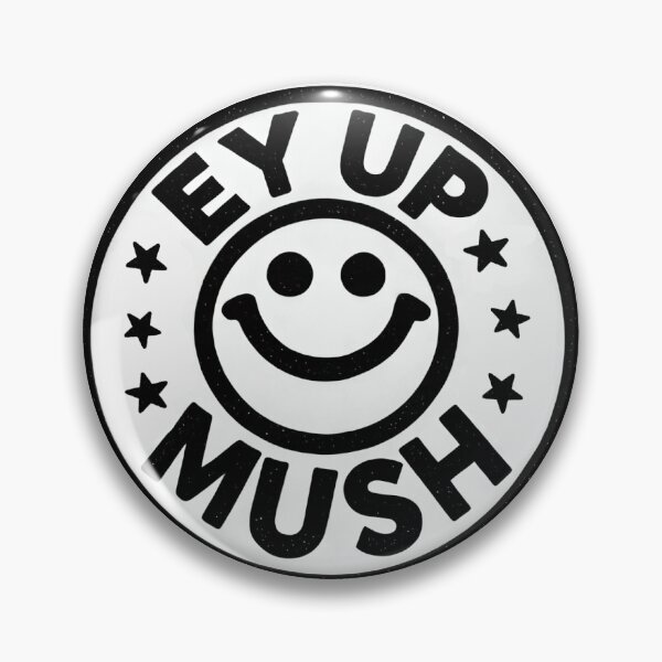Item preview, EY UP MUSH – Acid House Northern Smiley Logo designed and sold by ChipPaperPress.