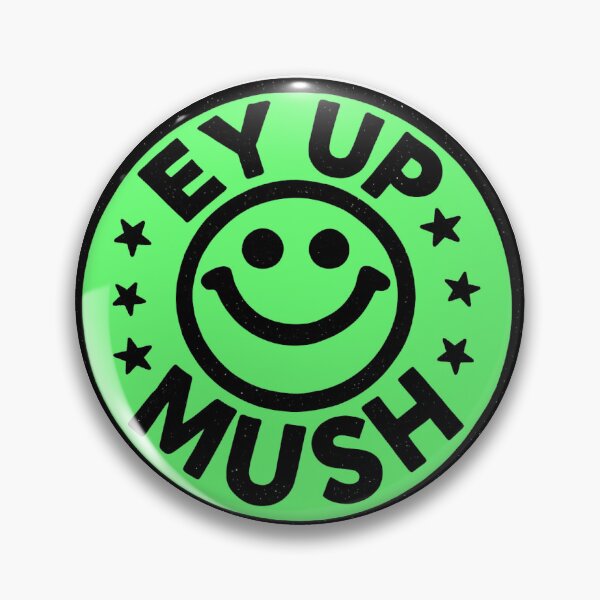 Item preview, EY UP MUSH – Acid House Northern Smiley Logo - Green designed and sold by ChipPaperPress.