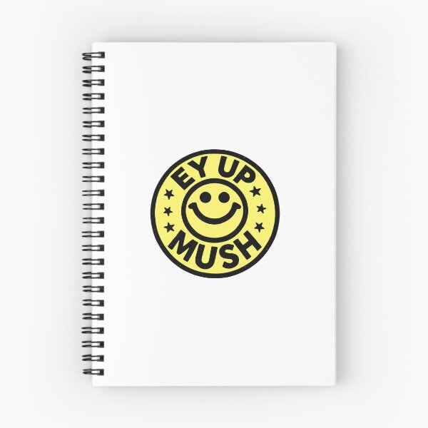 Item preview, EY UP MUSH – Acid House Northern Smiley Logo - Yellow designed and sold by ChipPaperPress.