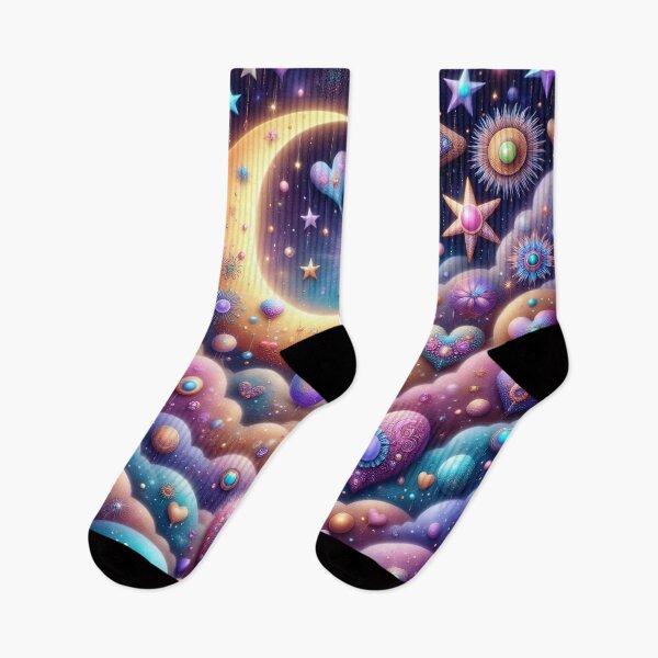 Item preview, Hearts and Stars in Vibrant Dreamscapes designed and sold by KirstenStar.