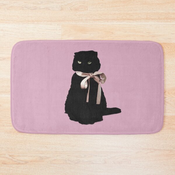 Item preview, Aesthetic Black Cat With Pink Bow designed and sold by daniasdesigns.