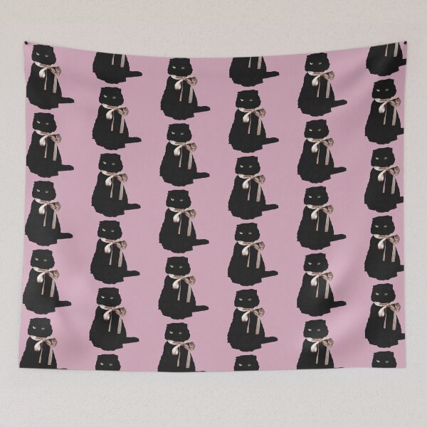 Item preview, Aesthetic Black Cat With Pink Bow designed and sold by daniasdesigns.