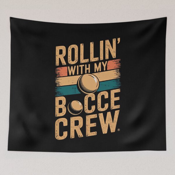 Item preview, Rollin' With My Bocce Crew Funny Retro Vintage Design  designed and sold by ArtFromBeyond.