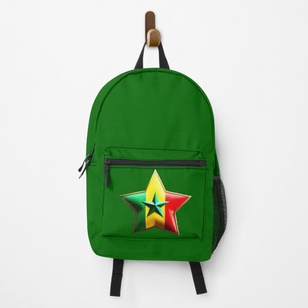 Item preview, Senegal Pride - Shiny Green, Yellow & Red Flag Star Design designed and sold by Highlandkings.